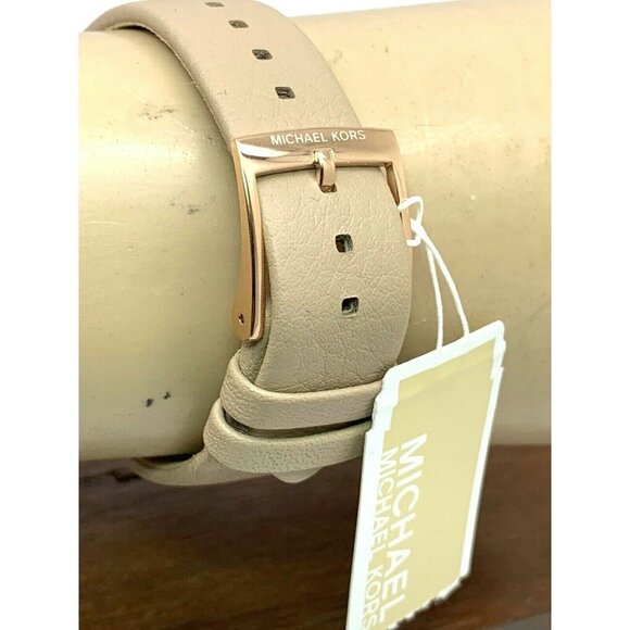 Michael Kors Women's Watch MK2748 Pyper Quartz White Dial Rose Gold Leather Band - Picture 11 of 13